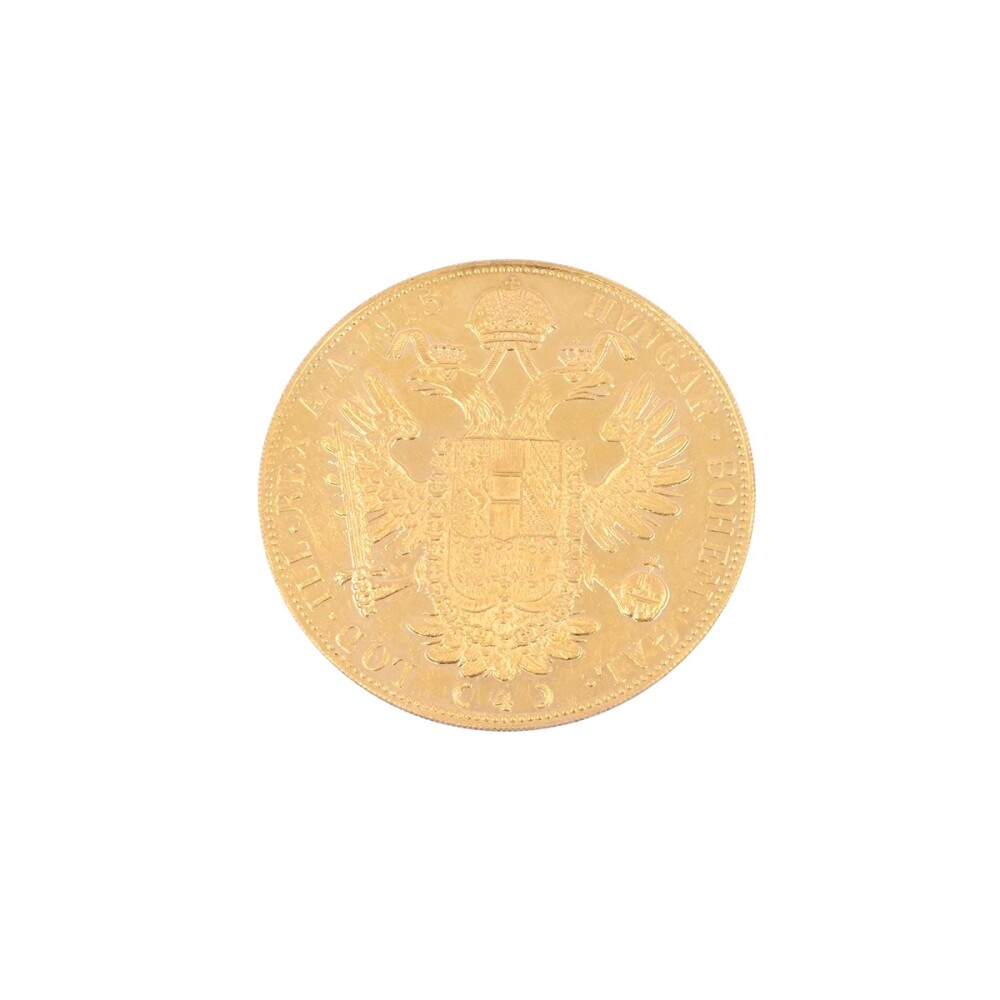Moneda de oro Austria-Hungría 4 ducados año 1915. Moneda de oro Austria-Hungría 4 ducados año 1915.