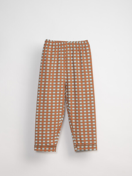 Conjunto pijama Cuadros Marron