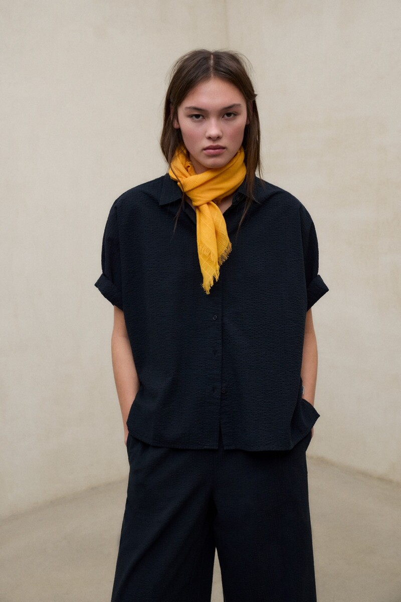 CAMISA MELANIA SEERSUCKER Navy