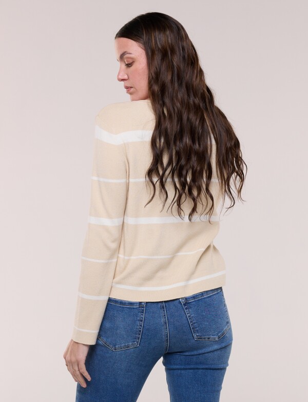 Cardigan Tejido Con Botones BEIGE
