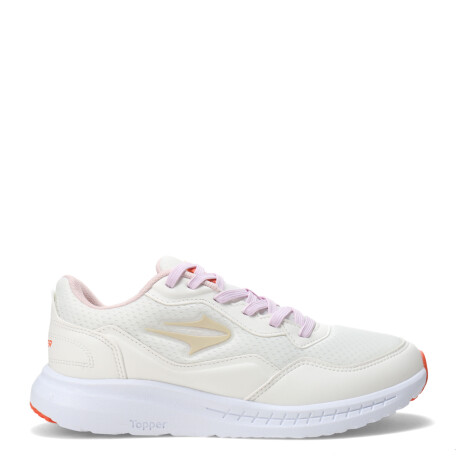 Championes de Mujer Topper Blanco - Anaranjado