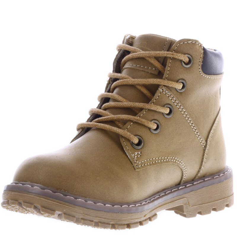 Botas de Niño Croco Kids Botita JUSTIN acordonada Marrón Camel