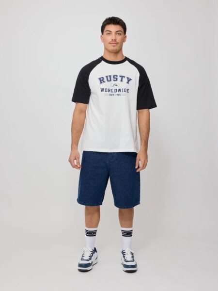 T-SHIRT RUSTY ERNEUS BLA NEGRO