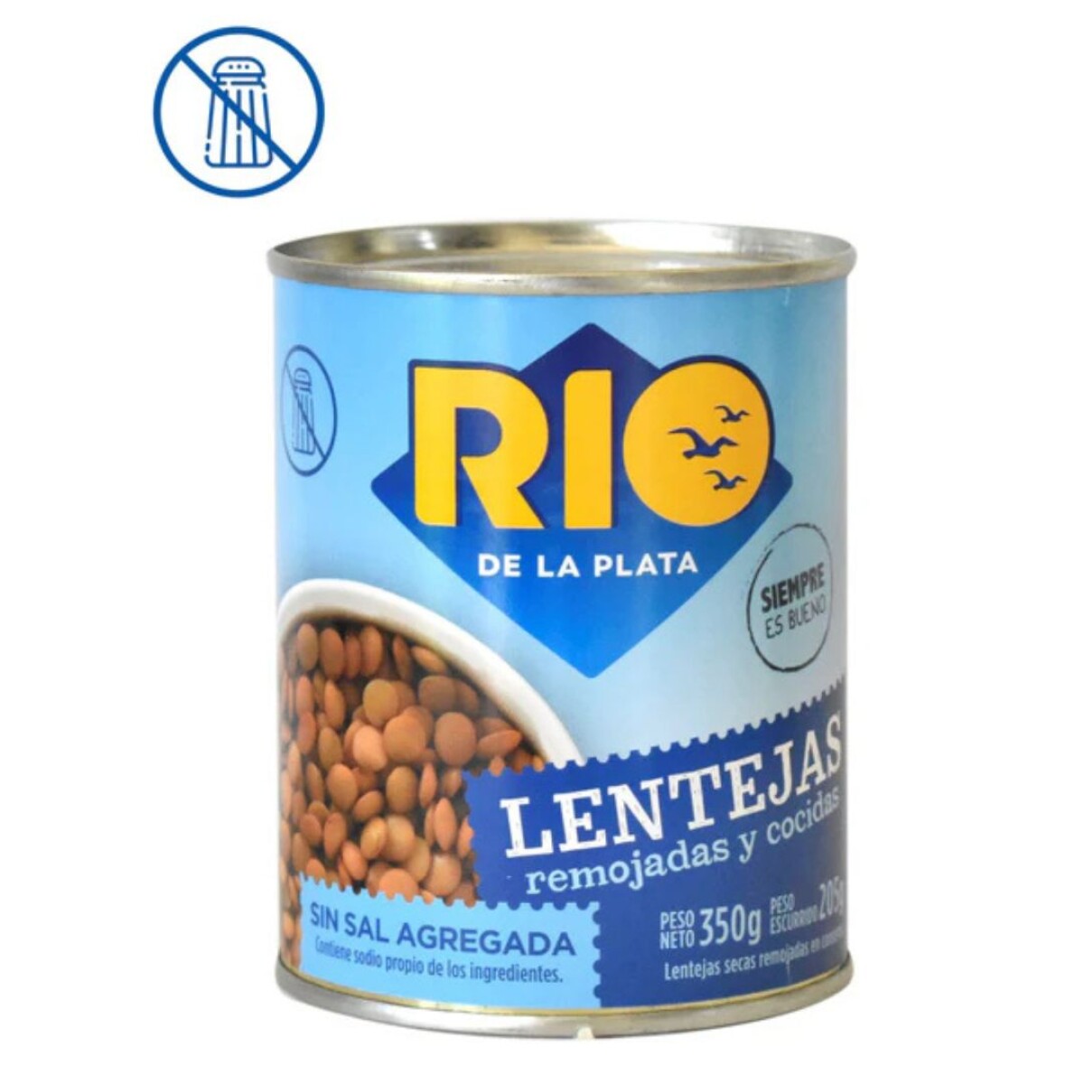 LENTEJAS SIN SAL LATA RIO DE LA PLATA 300 GR 