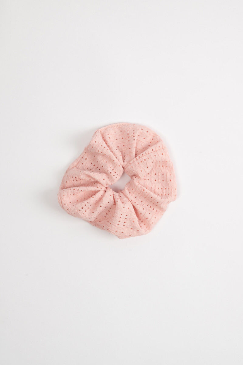 Scrunchie pointelle Rosa