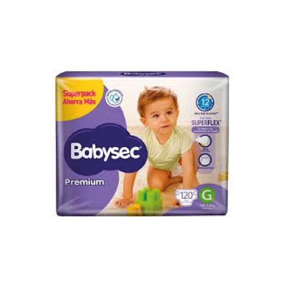 PAÑAL BABY SEC GIGANTE PREMIUN TALLA G X 120 