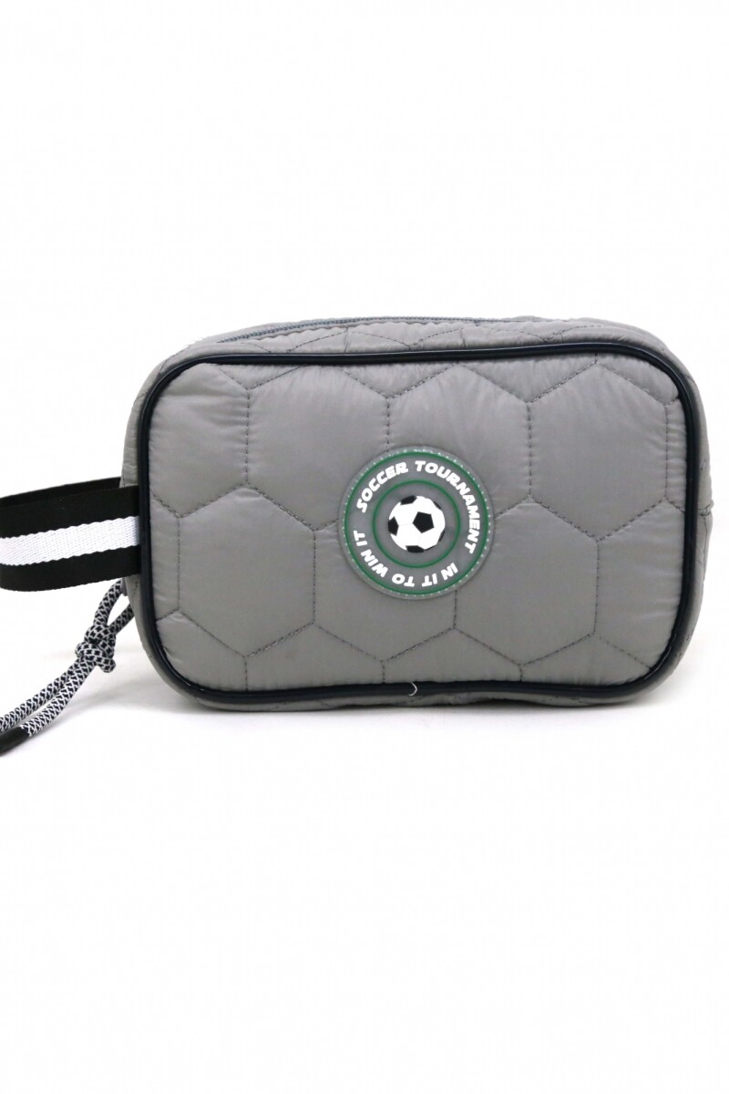 Cartuchera puffer pelota Gris