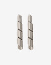 Aros Colgantes Largos Metal Aros Colgantes Largos, Espiral - Plateado Rodio