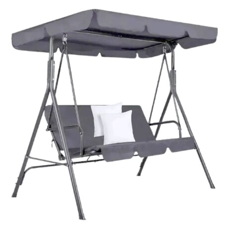 Hamaca Jardín Lumax con Toldo Hierro Exterior Gris