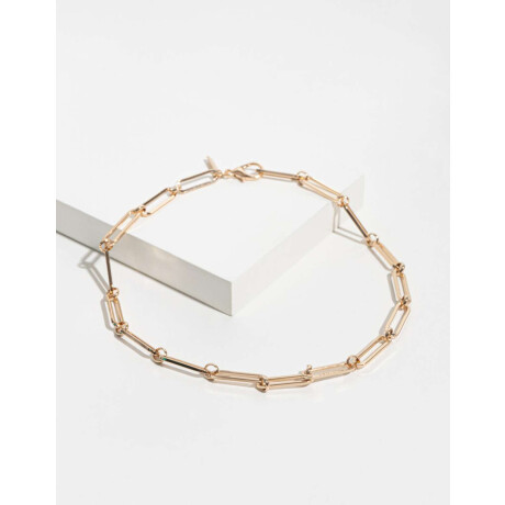 Collar De Eslabones Mix And Match Dorado