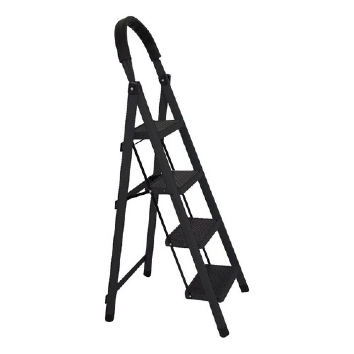 Escalera Tijera 4 Escalones De metal/plastico - Negro 