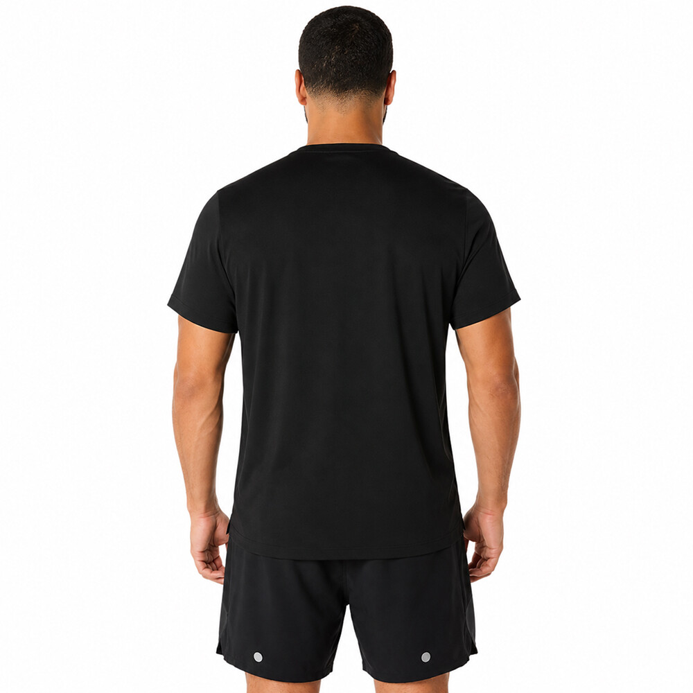 Polo Running Asics Silver SS Top Hombre Performance Black