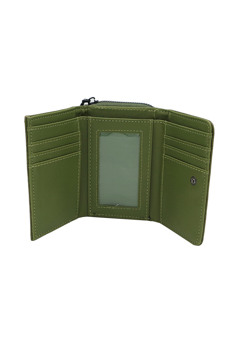 Billetera Trendy con llavero Verde