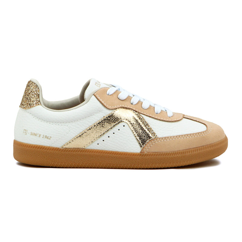 Ramarim Deportivo Con Glitter Suela Baja - Dama Almendra-oro