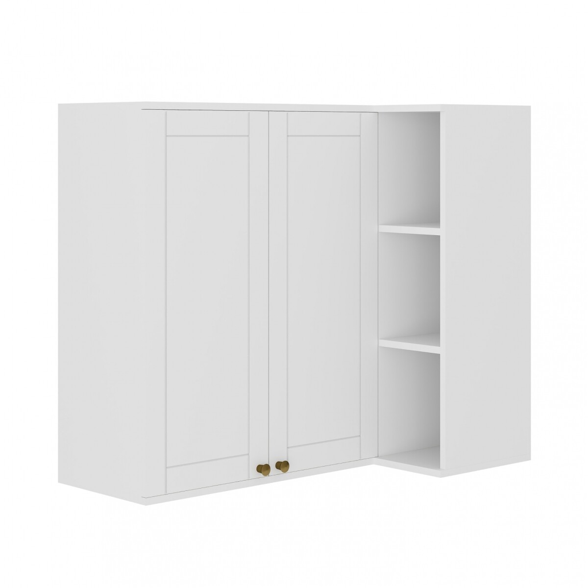 Aereo Esquinero Americana 80 cm 2 Puertas Blanco 