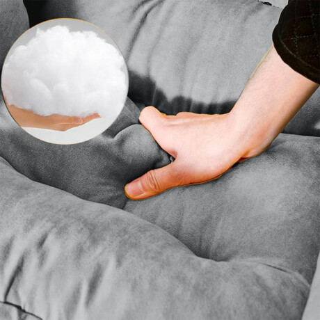 Silla Sillón Butaca Lazy Con Posapie Otomano Bolsillo Gris