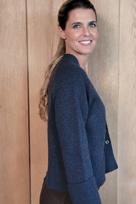 Cardigan Angostura Azul Marino