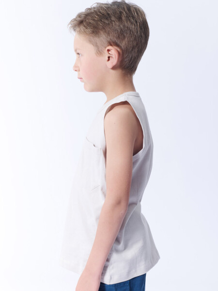 Musculosa Con Bolsillos Gris
