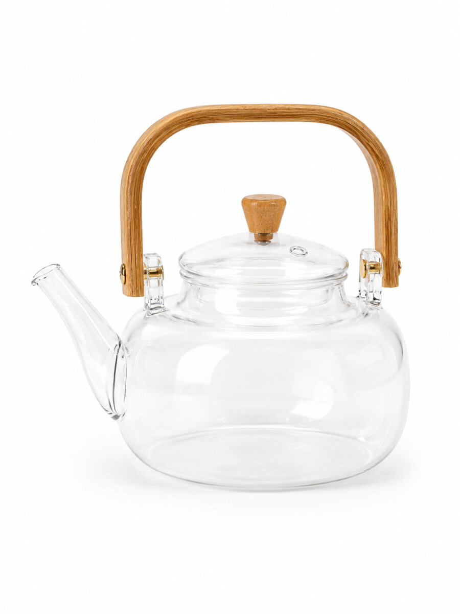 TETERA DE VIDRIO CON DIFUSOR - TRANSPARENTE 
