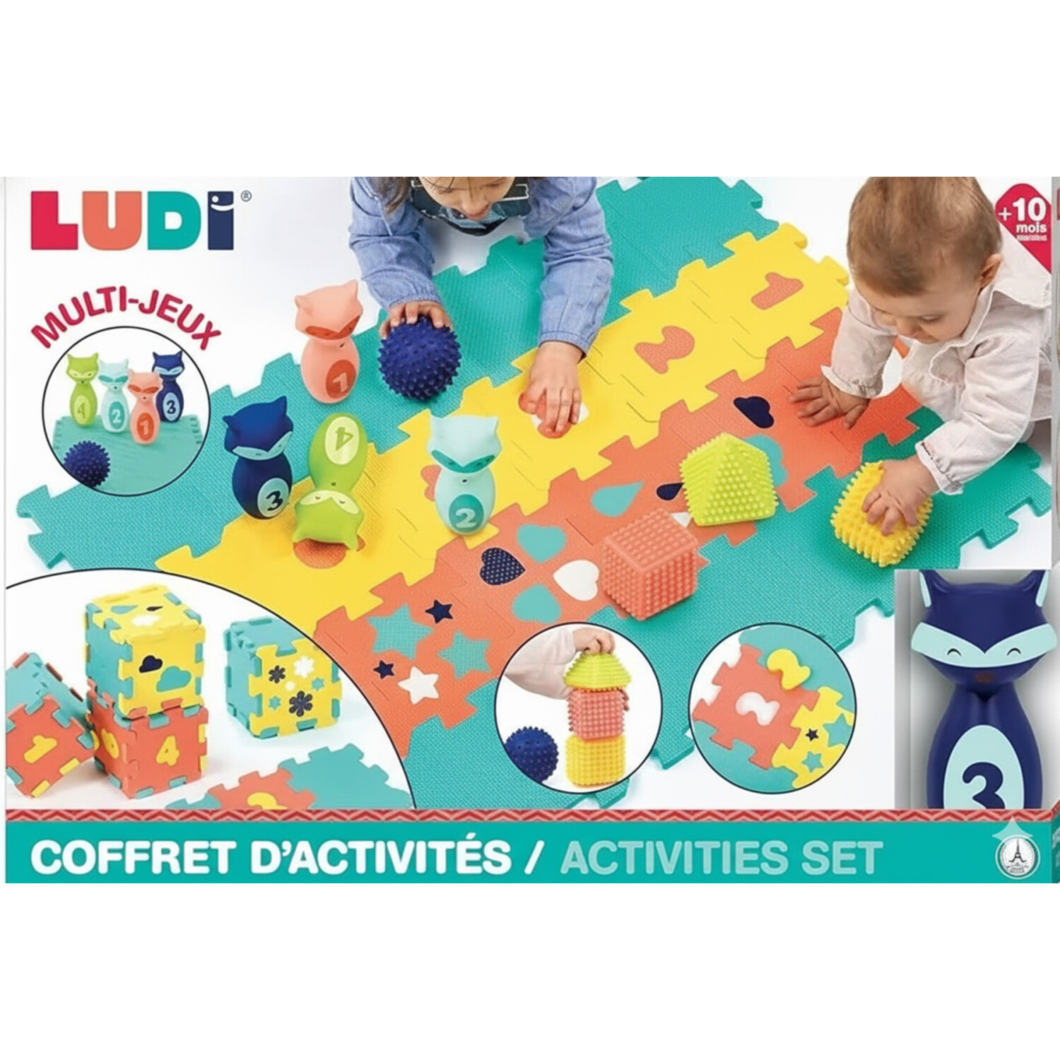 Afufu – Cubo De Actividades Montessori Para Bebés De 1 A 3 Años, Tablero Sensorial Con 8 Juegos, Portátil Y Educativo