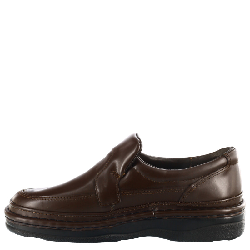 Zapato de Hombre Lombardino Mocasin Calsuave con elastico Marrón