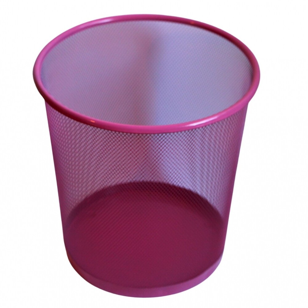PAPELERA ALAMBRE COLOR ROSADO