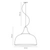 COLGANTE AREZZO E27 ARENA CON CABLE CINZA D41CM COLGANTE AREZZO E27 ARENA CON CABLE CINZA D41CM