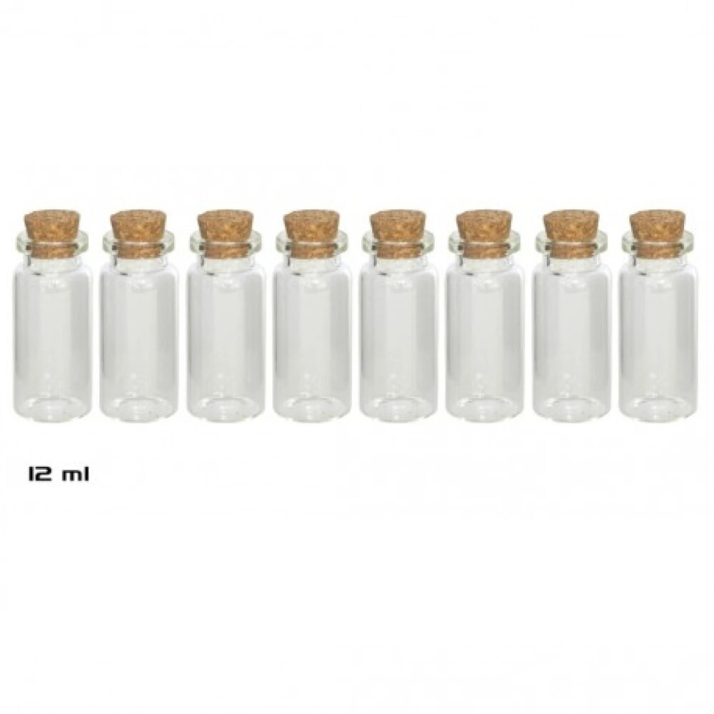 Set Botella x8 Trans. T/Corcho12 Ml SET BOTELLA X8 TRANS. T/CORCHO12 ML