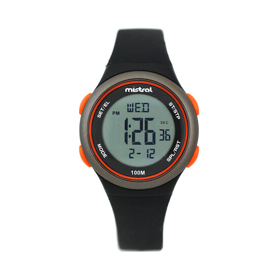 Reloj Mistral Deportivo Silicona Negro. "Producto sin caja" 0