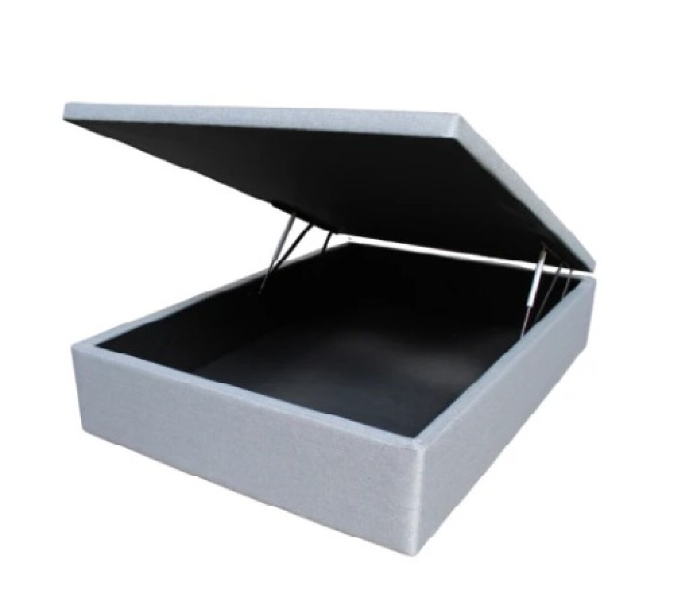 Box Baúl - Tapizado en Lino - 110x190 Gris 