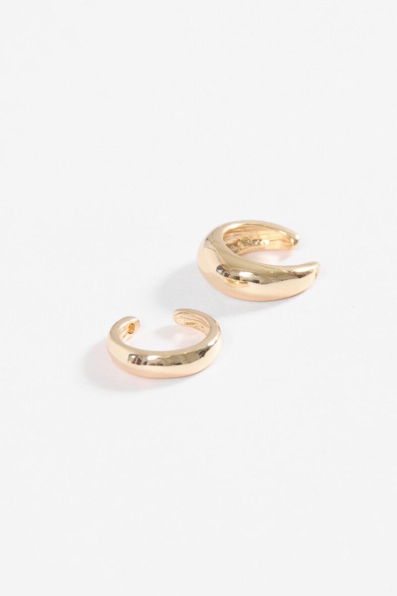 Set de dos earcuff shinny dorado