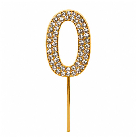Topper Número Brilloso de Strass CERO