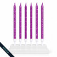 Vela con Glitter Violeta