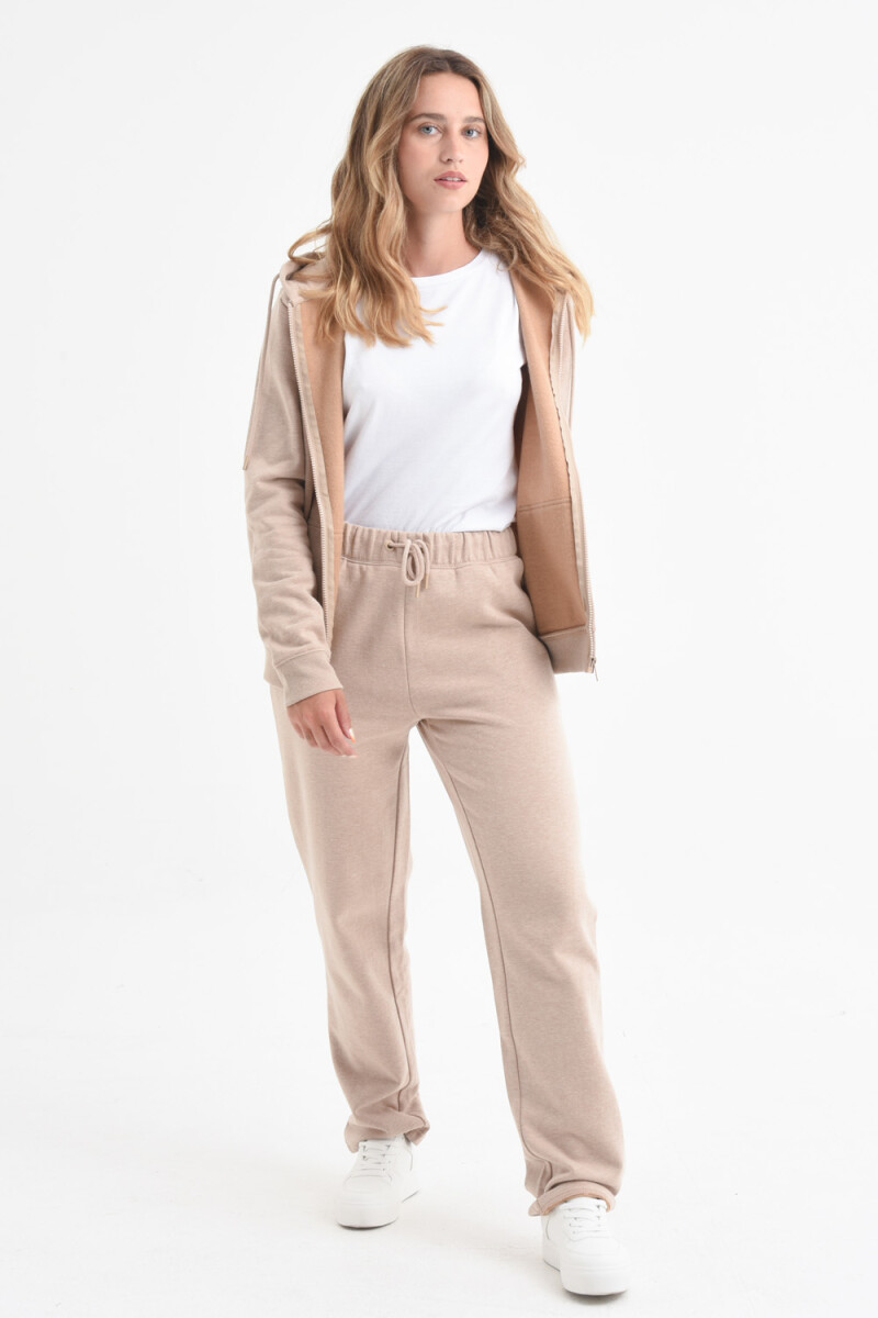 Pantalón deportivo básico - Beige Melange 
