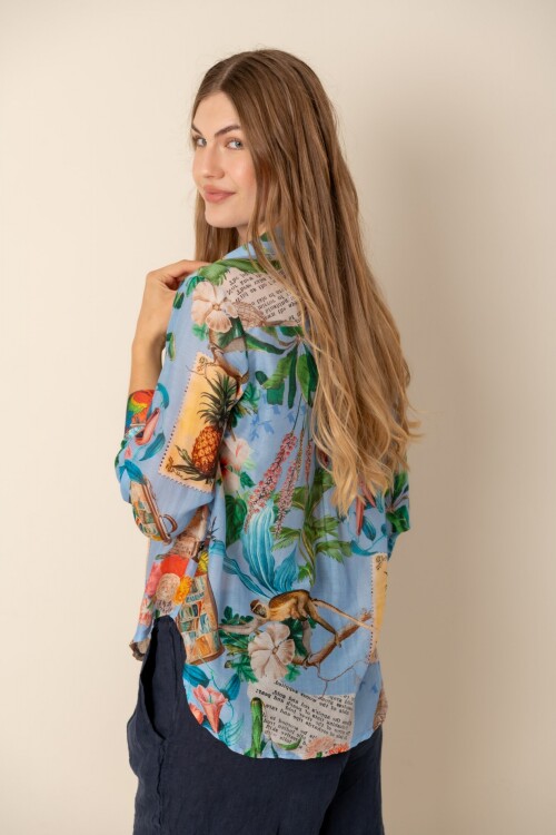 Camisa Julliet Celeste