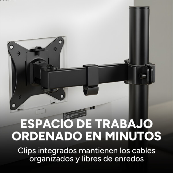 Soporte Monitor Brateck Base 17"-32" Ergonomico Ajustable Color Negro