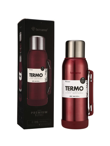 Termo Premium 1lt. Con base de Silicona Rojo Metalizado