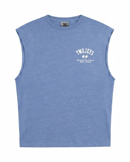 Musculosa TwoJeys Basic Dirty - Azul Musculosa TwoJeys Basic Dirty - Azul