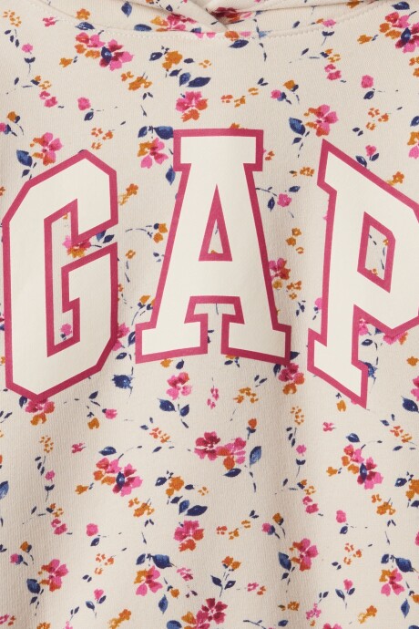 Canguro Logo Gap Oversized Niña White Floral Print