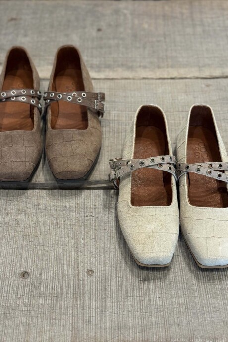 Ballerina Madrid Croco Moka Ballerina Madrid Croco Moka