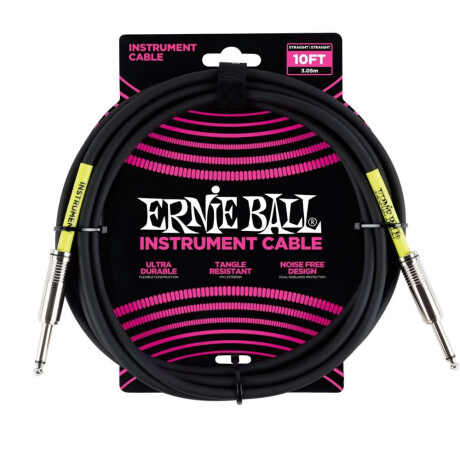 Cable Guitarra Ernie Ball Po6048 10 Ft Black