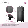 Set De 2 Valijas p/viaje 20 + 14 Ligeras y Duradera Negro