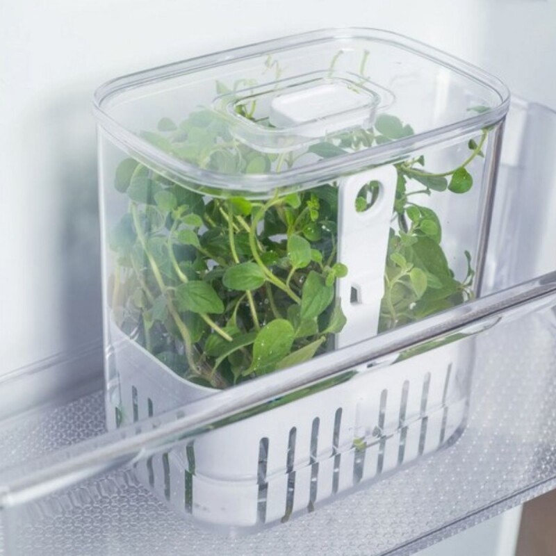 Organizador de heladera para condimentos transparente 1,5L OU Organizador De Heladera Para Condimentos Transparente 1,5l Ou