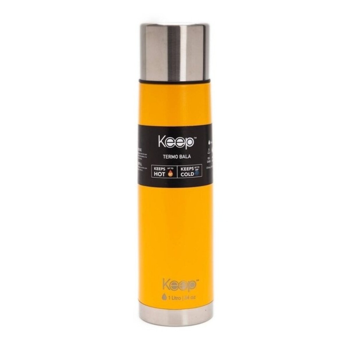 Termo Bala Keep 1L Acero Inoxidable - NARANJA 