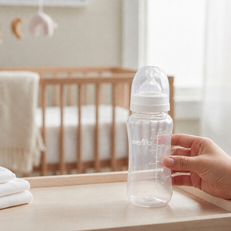 Mamadera Evenflo Contur Bebés 3-12M 240Ml Tetina Flujo Medio Blanco