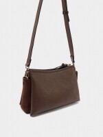 Bolso Bandolera Con Textura Efecto Piel marron