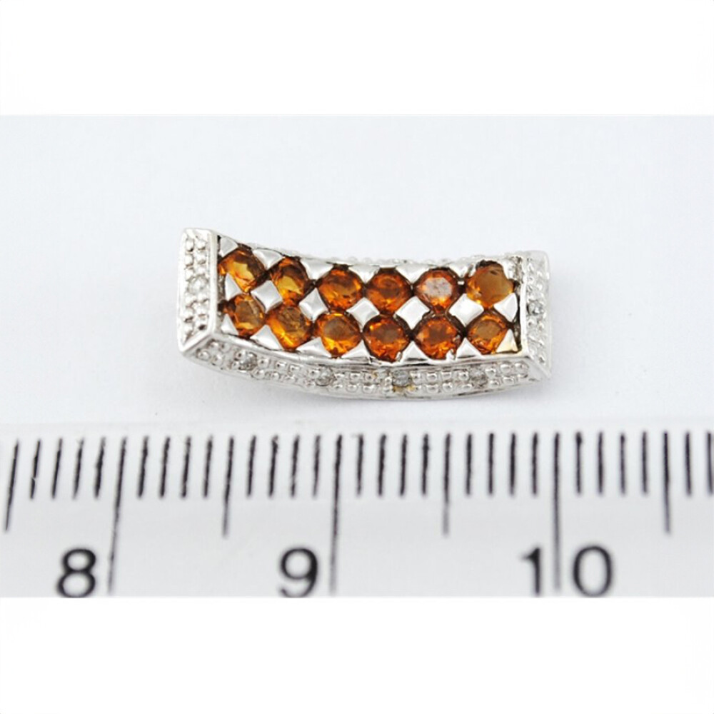 Dije Oro Blanco 18 K Con Brillantes Y Topacios Dije Oro Blanco 18 K Con Brillantes Y Topacios