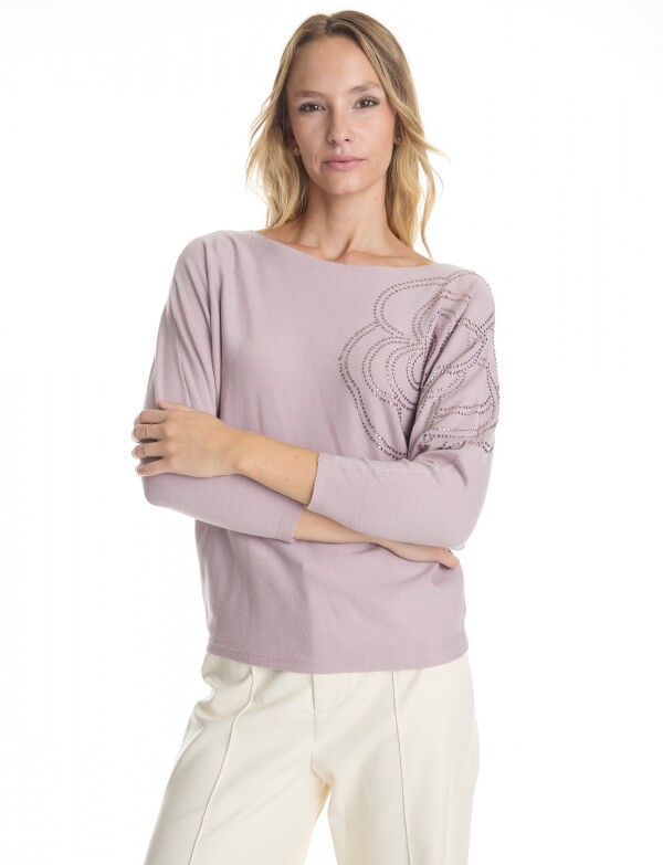 Buzo Dolman Brillos LILA