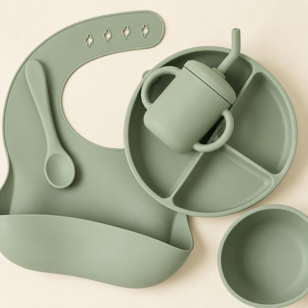 Set alimentacion silicona HUANGER verde