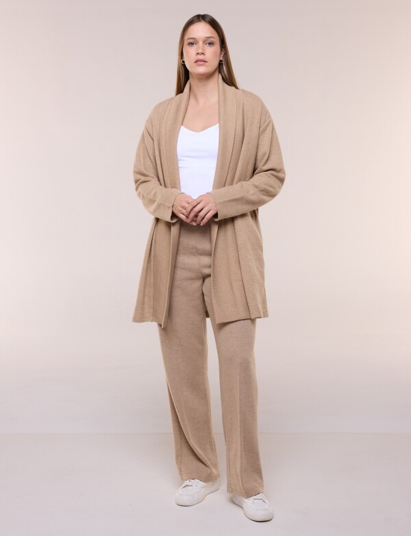 Cardigan Abierto Soft BEIGE OSCURO